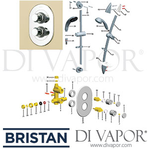 Bristan Artisan Thermostatic Recessed Shower Valve with Riser Spare Parts - BR DV 183